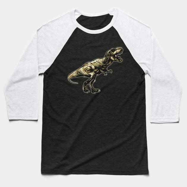 Trex Dinosaurs Tyrannosaurus rex Baseball T-Shirt by ShirtyLife